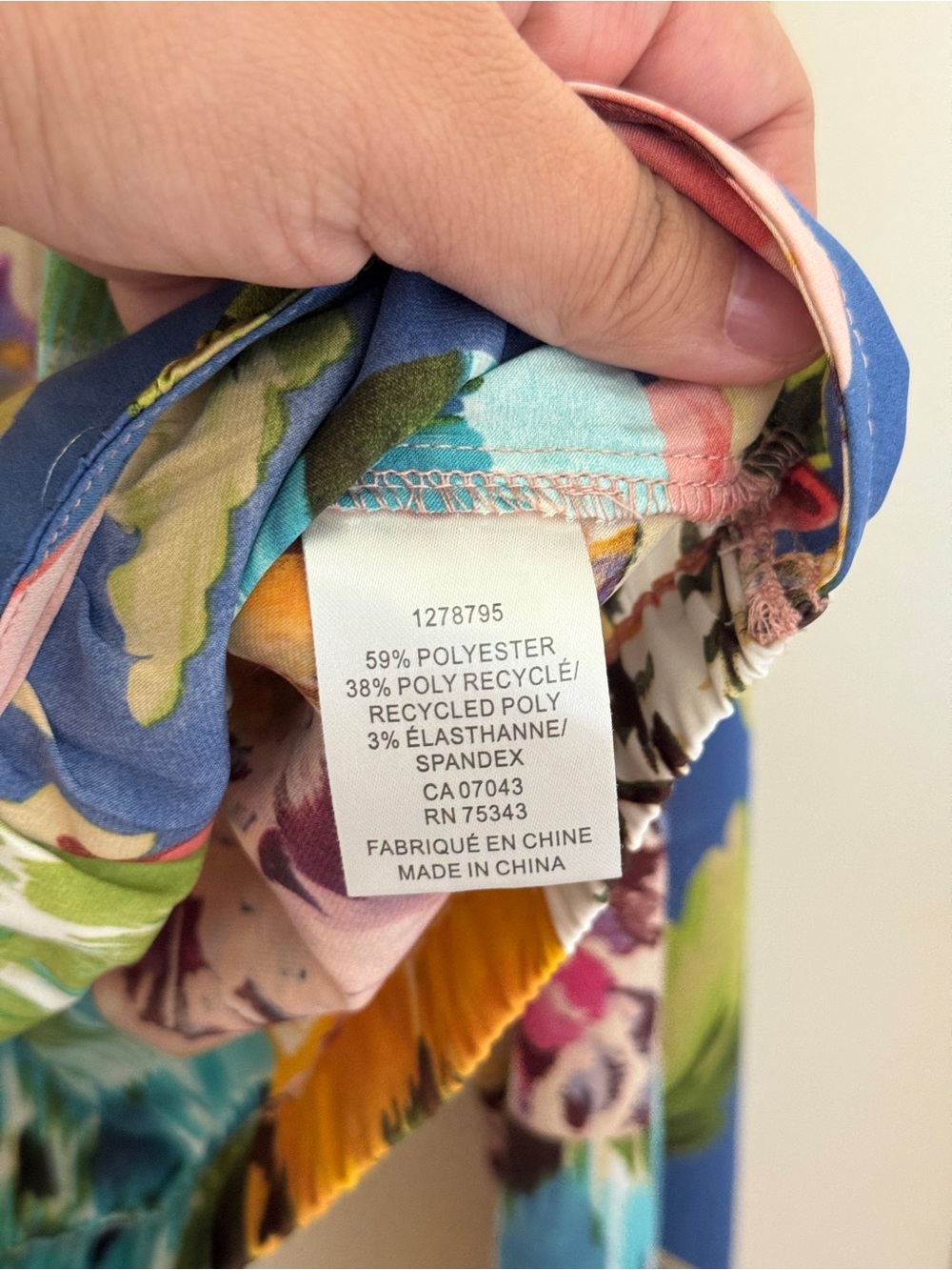 Rachel Zoe Multicolor Floral Patchwork Cropped Shirt size L - Picture 6 of 6